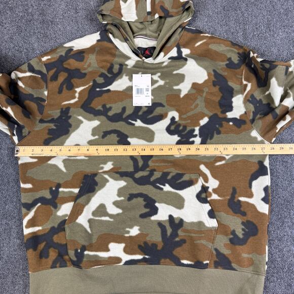 Nike Air Jordan MVP Camo Pullover Hoodie Men’s Size XXL Fleece FV7434-380 NWT - Picture 6 of 9